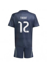 Real Madrid Alexander-Arnold #12 Jalkapallovaatteet Lasten Vieraspeliasu 2025-26 Lyhythihainen (+ Lyhyet housut)